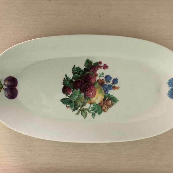 Naaman Israel Fine Porcelain Rectangular and Oval Serving Trays 6”x 13” - Picture 3 of 11